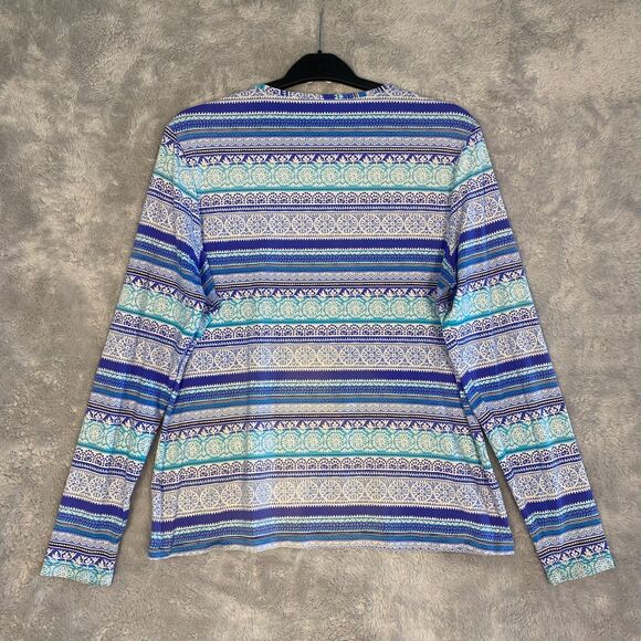 Lands' End Women's Long Sleeve Size‎ L (14/16) Crew Neck Swim Tee Rash Guard - Picture 2 of 8